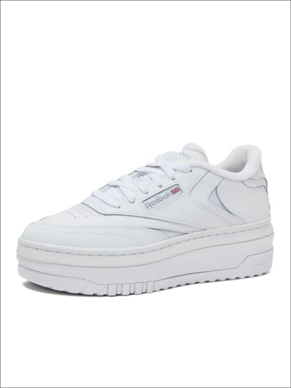 Platform Sneakers Leather Upper Lace-Up Casual Walking Tennis Shoes